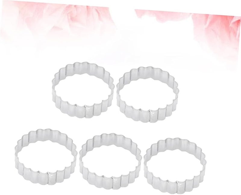 Cabilock 5pcs Stainless Steel Round Biscuit Mould For DIY Baking Cookies Pancakes - Image 4